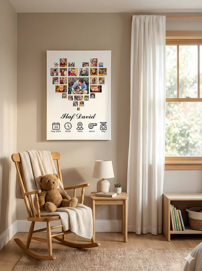Tableau personnalisé pour bébé – Souvenirs uniques de votre enfant  ❤️