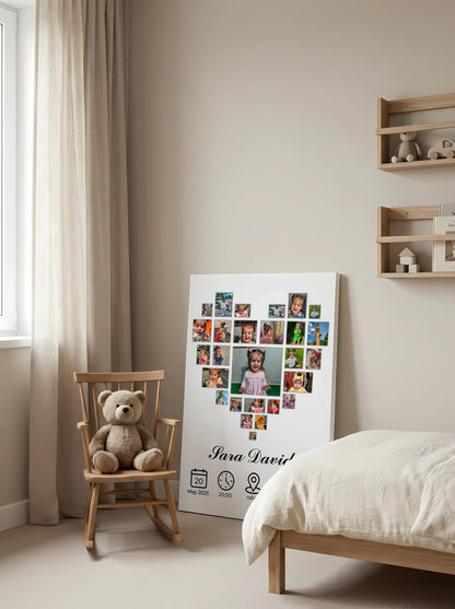 Tableau personnalisé pour bébé – Souvenirs uniques de votre enfant  ❤️