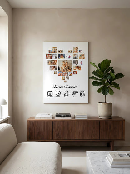 Tableau personnalisé pour bébé – Souvenirs uniques de votre enfant  ❤️